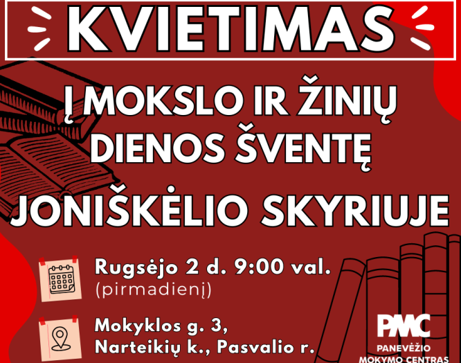 Informacija apie Mokslo ir žinių dienos šventę Panevėžio mokymo centro Joniškėlio skyriuje