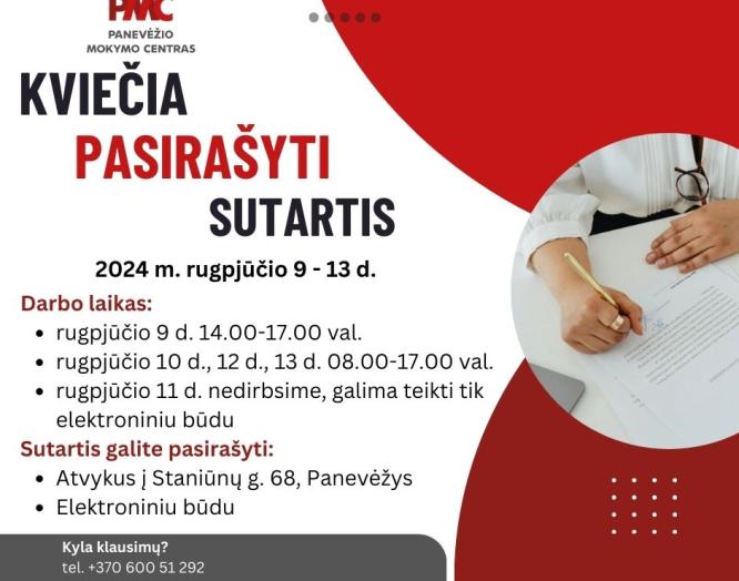 Sutarčių pasirašymas